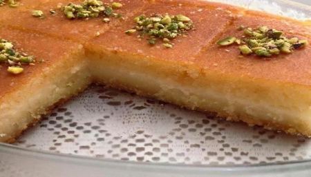 تحضير بسبوسة بالقشطة روعة بأطيب طعم بالمقادير الصحيحة